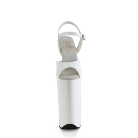 Pleaser BEYOND-009 Plateau Sandalettes Patent White EU-35 / US-5