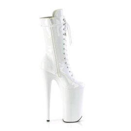 Pleaser BEYOND-1050 Plateau Ankle Boots Patent White EU-41 / US-11