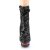 Pleaser BLONDIE-R-1009 Plateau Ankle Boots Sequins Black Red EU-35 / US-5