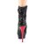 Pleaser BLONDIE-R-1009 Plateau Ankle Boots Sequins Black Red EU-35 / US-5
