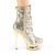 Pleaser BLONDIE-R-1009 Plateau Ankle Boots Sequins Gold EU-38 / US-8