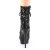 Pleaser BLONDIE-R-1020 Plateau Ankle Boots Sequins Black Red EU-35 / US-5