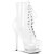 Pleaser BLONDIE-R-1020 Plateau Ankle Boots Patent Chrome White EU-35 / US-5