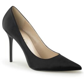 Pleaser CLASSIQUE-20 Pumps Black Satin EU-37 / US-7
