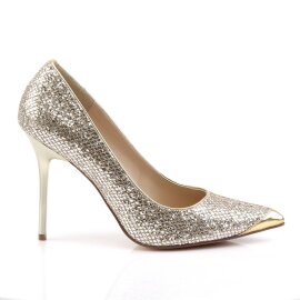 Pleaser CLASSIQUE-20 Pumps Glitter Gold EU-42 / US-12