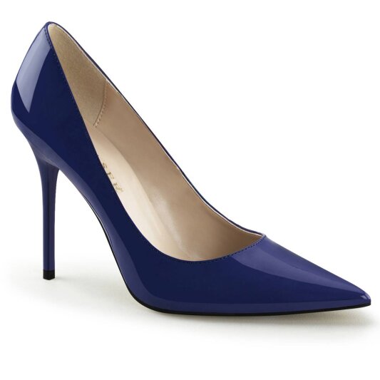 Pleaser CLASSIQUE-20 Pumps Patent Blue EU-38 / US-8