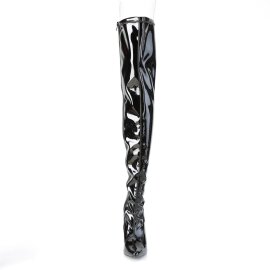 Pleaser CLASSIQUE-3000 Overknee Boots Patent Black EU-35...