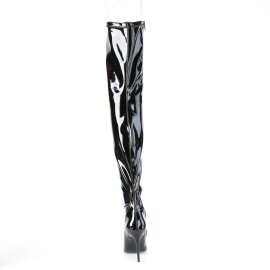 Pleaser CLASSIQUE-3000 Overknee Boots Patent Black EU-35 / US-5