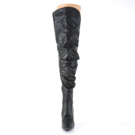 Pleaser CLASSIQUE-3011 Overknee Boots Faux Leather Black...