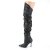 Pleaser CLASSIQUE-3011 Overknee Boots Faux Leather Black EU-35 / US-5