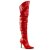 Pleaser CLASSIQUE-3011 Overknee Boots Faux Leather Red EU-39 / US-9
