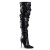 Pleaser COURTLY-3011 Overknee Boots Sequins Black EU-44 / US-14