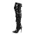 Pleaser COURTLY-3011 Overknee Boots Sequins Black EU-38 / US-8
