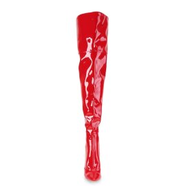 Pleaser COURTLY-3012 Overknee Boots Patent Red EU-36 / US-6