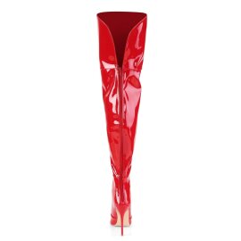 Pleaser COURTLY-3012 Overknee Boots Patent Red EU-36 / US-6