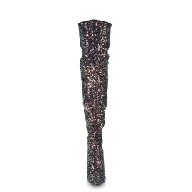 Pleaser COURTLY-3015 Overknee Boots Glitter Black EU-44 /...