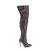 Pleaser COURTLY-3015 Overknee Boots Glitter Black EU-39 / US-9