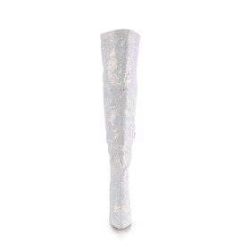 Pleaser COURTLY-3015 Overknee Boots Glitter White EU-37 /...