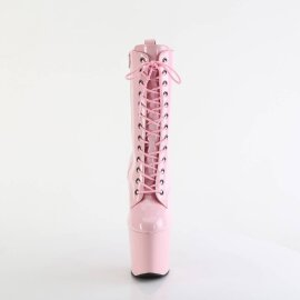 Pleaser CRAZE-1040 Plateau Ankle Boots Patent Light Pink...
