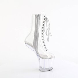 Pleaser CRAZE-1040C Plateau Ankle Boots Transparent EU-36 / US-6