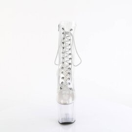 Pleaser CRAZE-1040C Plateau Ankle Boots Transparent EU-37...