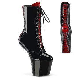 Pleaser CRAZE-1040FH Plateau Ankle Boots Patent Black...
