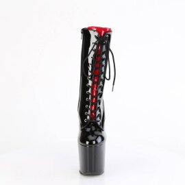 Pleaser CRAZE-1040FH Plateau Ankle Boots Patent Black...