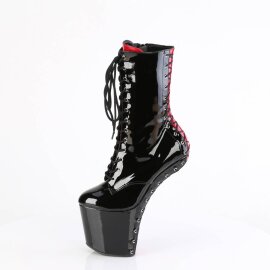 Pleaser CRAZE-1040FH Plateau Ankle Boots Patent Black EU-38 / US-8
