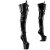 Pleaser CRAZE-3028 Plateau Overknee Boots Patent Black EU-41 / US-11