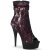 Pleaser DELIGHT-1008SQ Plateau Ankle Boots Sequins Red EU-36 / US-6