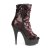Pleaser DELIGHT-1008SQ Plateau Ankle Boots Sequins Red EU-37 / US-7