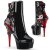Pleaser DELIGHT-1012 Plateau Ankle Boots Patent Black EU-35 / US-5