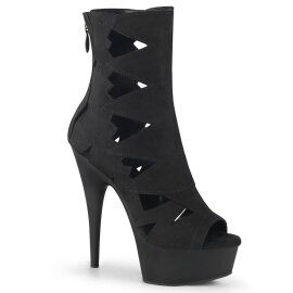 Pleaser DELIGHT-1014 Plateau Ankle Boots Faux Suede Black...
