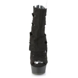 Pleaser DELIGHT-1014 Plateau Ankle Boots Faux Suede Black...