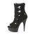 Pleaser DELIGHT-1014 Plateau Ankle Boots Faux Suede Black EU-37 / US-7