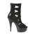 Pleaser DELIGHT-1014 Plateau Ankle Boots Faux Suede Black EU-37 / US-7