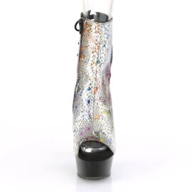 Pleaser DELIGHT-1018SP Plateau Ankle Boots Black Colorful...