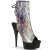 Pleaser DELIGHT-1018SP Plateau Ankle Boots Black Colorful EU-37 / US-7