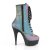 Pleaser DELIGHT-1020REFL Plateau Ankle Boots Reflection Colorful EU-36 / US-6