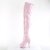 Pleaser DELIGHT-3027 Plateau Overknee Boots Patent Light Pink EU-36 / US-6