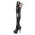 Pleaser DELIGHT-3055 Plateau Overknee Boots Patent Black EU-35 / US-5