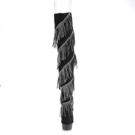 Pleaser DELIGHT-3065 Plateau Overknee Boots Black EU-36 / US-6