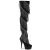 Pleaser DELIGHT-3065 Plateau Overknee Boots Black EU-36 / US-6