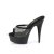 Pleaser DELIGHT-601-6RM Plateau Mules Faux Suede Rhinestones Black EU-35 / US-5