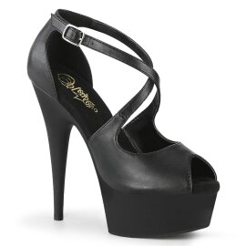 Pleaser DELIGHT-621 Plateau Sandalettes Faux Leather...