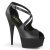 Pleaser DELIGHT-621 Plateau Sandalettes Faux Leather Black EU-38 / US-8