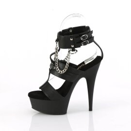 Pleaser DELIGHT-661 Plateau Sandalettes Faux Leather Black EU-36 / US-6