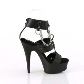 Pleaser DELIGHT-661 Plateau Sandalettes Faux Leather Black EU-36 / US-6