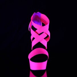 Pleaser DELIGHT-669UV Plateau Sandalettes Neon Pink EU-37...