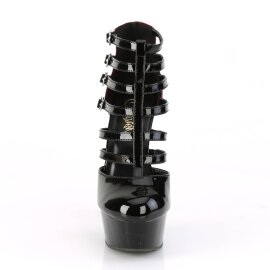 Pleaser DELIGHT-695 Plateau Sandalettes Patent Black...